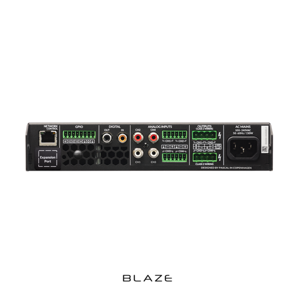 10 INPUT 500W MAX 4-CHANNEL NETWORKABLE MATRIX SMART AMP W/ONBOARD  DSP, WI-FI & POWERSHARING